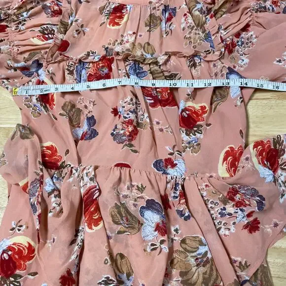 Cinq á Sept NWOT Jamie Floral Georgette Maxi Dress Size 6 Tiered Ruffle Chiffon - Picture 7 of 13